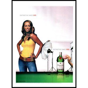 2002 Tanqueray Gin Vintage Print Ad Iman Supermodel Photoshoot Wall Art Photo